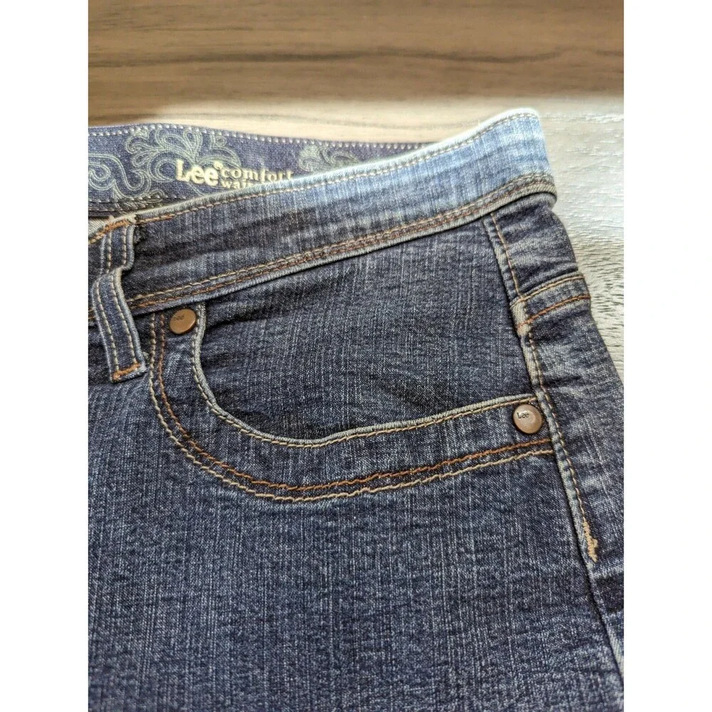 Lee Comfort Waistband Men's Stretch Boot Cut Jeans Dark Blue Size 36x32
